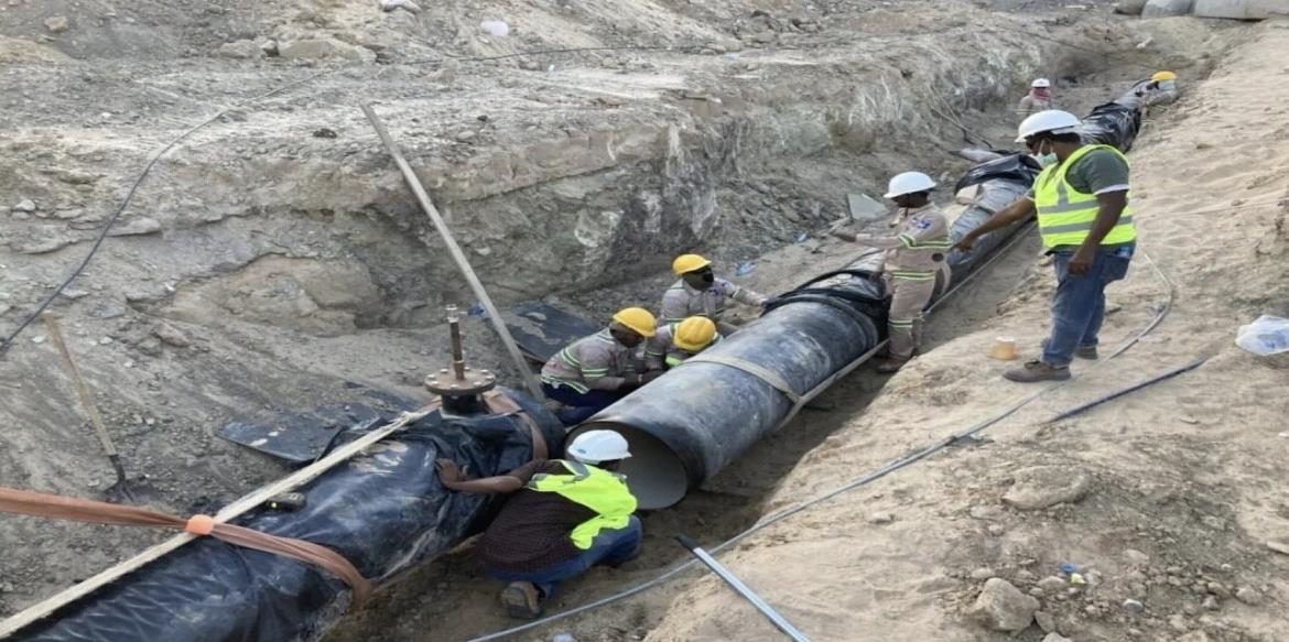 Samail to Bidbid transmission main · wadi crossing protection
